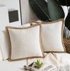 1PC Solid Color Throw Pillow Cover 45X45cm Cozy Linen Home Bedroom House Office Square Pillowcase Funda Cojin