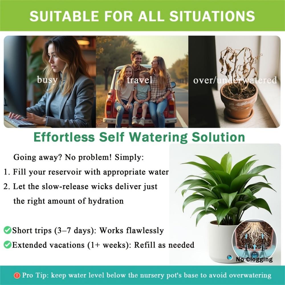 6 Stück Pflanzenwasserabsorber-Set Selbstabsorbierende Wasserspeicherung Automatisches Bewässerungswerkzeug Für Langzeit-Blumenpflege Garten Zubehör