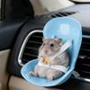 Secure Buckle Small Animal Safety Carrier Plastic Hamster Vent Mount Pet Stool Habitat Decor