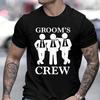 Camiseta Masculina Casual de Verão Engraçada Festa de Despedida de Solteiro Equipe do Noivo Festa de Casamento Camisetas Masculinas Camiseta Casual Masculina Gola Redonda Top Camiseta Masculina