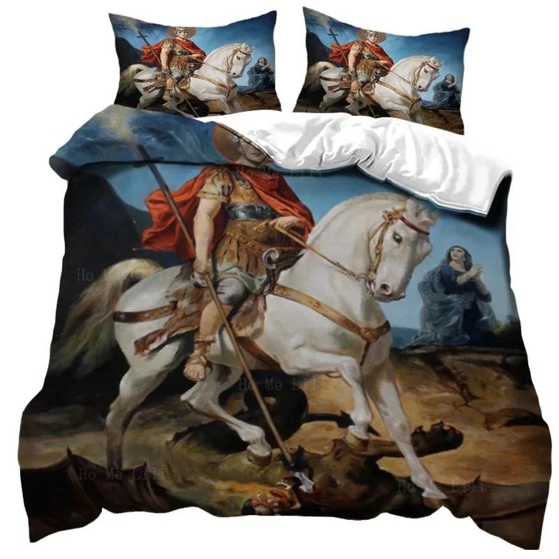Ancient Britain The Most Legendary of Great Kings Arthur Duvet Cover Set Legend of Saint Sword Bedding Set King Size Quilt Cover