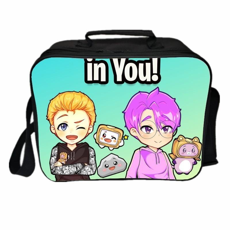 Lankybox Isolierte Lunchtasche für Kinder mit großem Fassungsvermögen und verstellbarem Riemen für Outdoor-Spaß