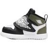 Air Sky Jordan 1 TD Black Toe Medium Olive Baby Sneakers White BQ7196-092