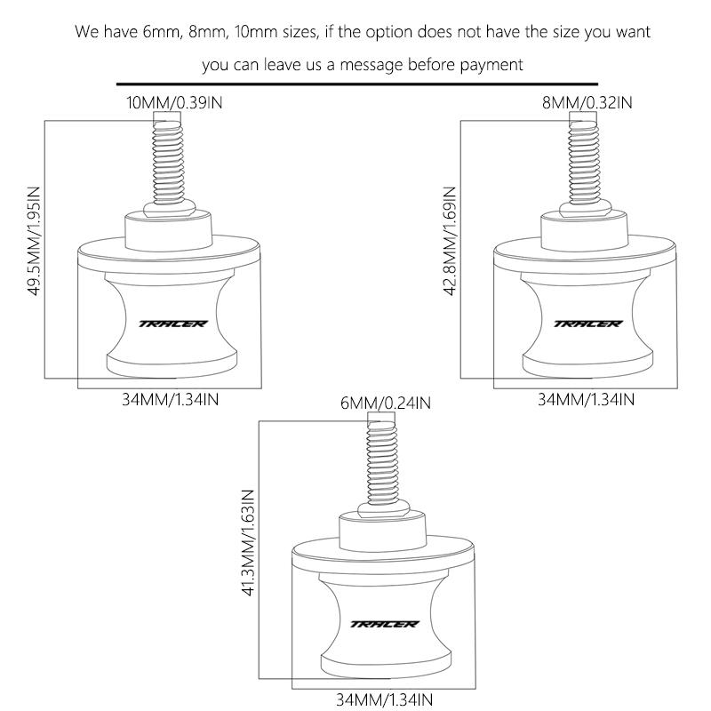 For YAMAHA TRACER 900GT Tracer 700 900 GT Tracer700gt MT09 MT07 2025 Motorcycle Accessories CNC M6/M8/M10 Swingarm Spools Slider