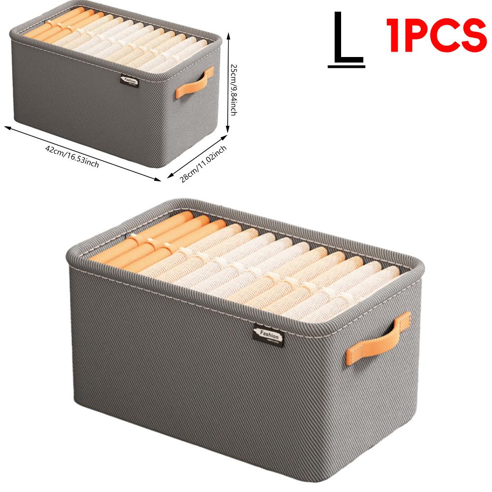 1-5PCS Clothes Storage Organizer Cabinet Drawer Organizer with Handle&Steel Frame Clothes Compartment Box for Home Wardrobe