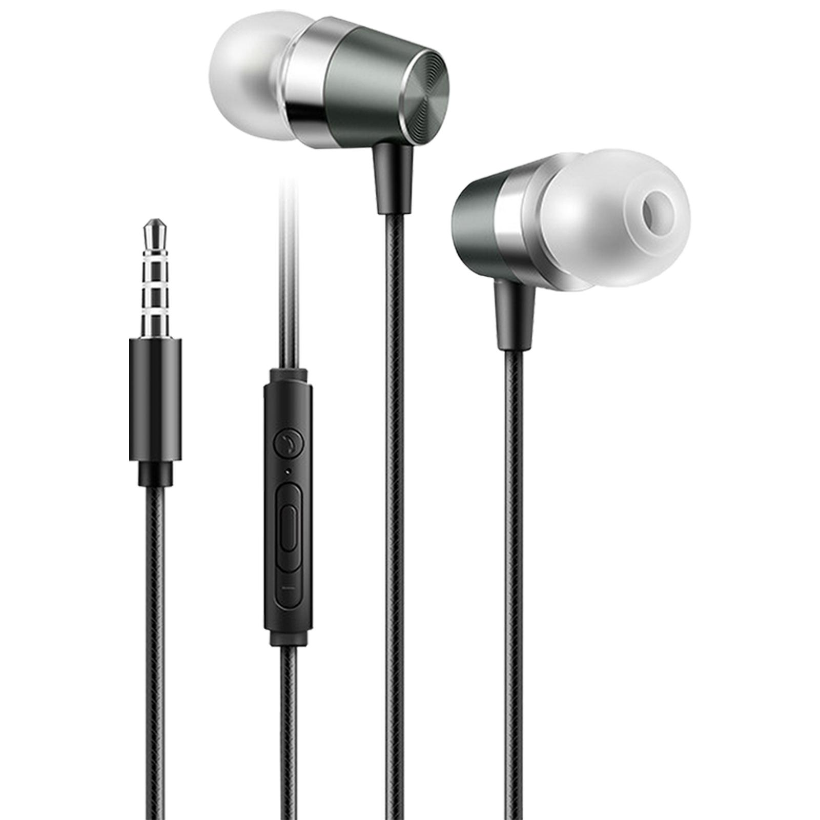 

Проводные наушники-вкладыши 3,5 мм, спортивные наушники-вкладыши с микрофоном для ПК, компьютеров, ноутбуков, планшетов, смартфонов 1