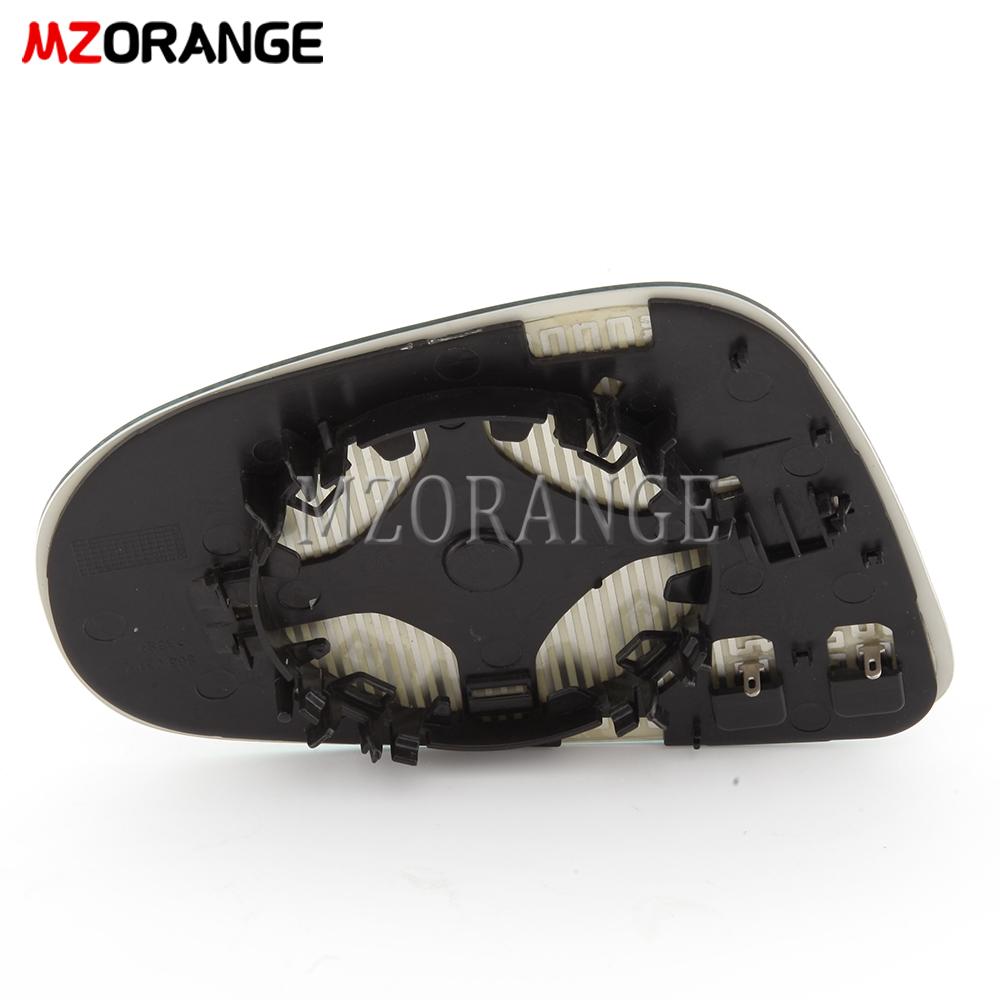 Heated Side Mirror Glass Rear View Mirror Cover Cap for VW Golf 6 MK6 2009-2013 Bright Black Door Wing Mirror Housing Cover