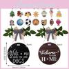 Elegant Round Welcome Door Hanging Decor With Removable Accessories For Year-round Use