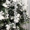 12Pcs Hanging Thread Christmas Tree Pendants Transparent Christmas Tree Drop Ornament  Noel Navidad