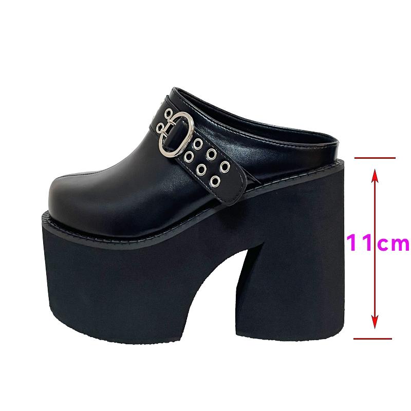 Fashion New Style Fashion Women's Slippers for Large-sized Women Wear Slippers of Size 34-43 Summer 11cm Thick-bottomed Zapatos Mujer
