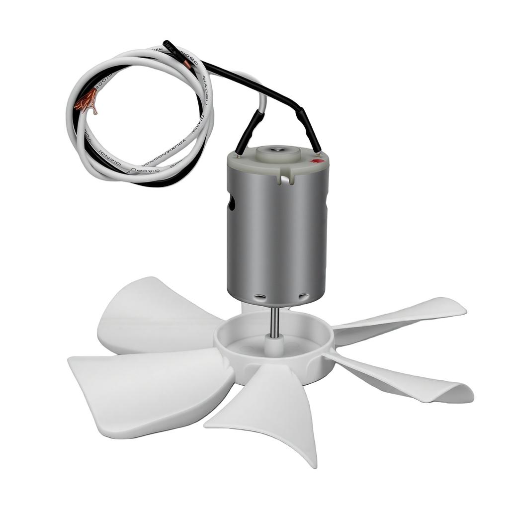 RV Vent Fan Blade Motor Set Replacement for Heng S 6 Inch White RV Exhaust Ventilation Fan Blade with D Shaft Motor