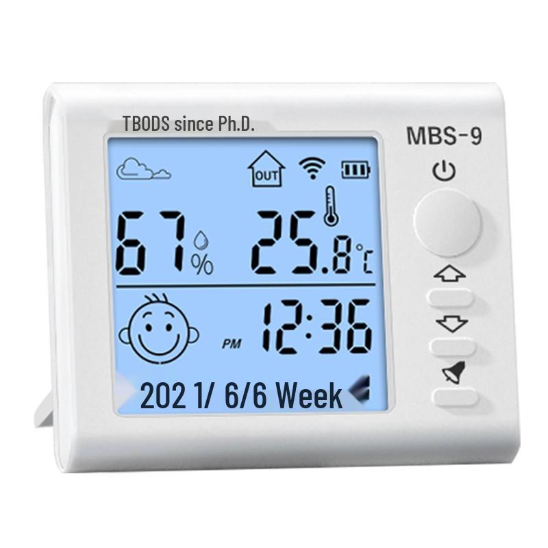 Bluetooth Thermometer & Hygrometer for Home, Baby Room, or Pet Breeding - Indoor/Outdoor, Wall-Mountable, Dry/Wet Measurement