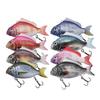 Hard Bait Swimbait with Treble Hook Realistic Looking Bright Color Natural Swimming Posture Portable Fishing Lure Fake Bait
