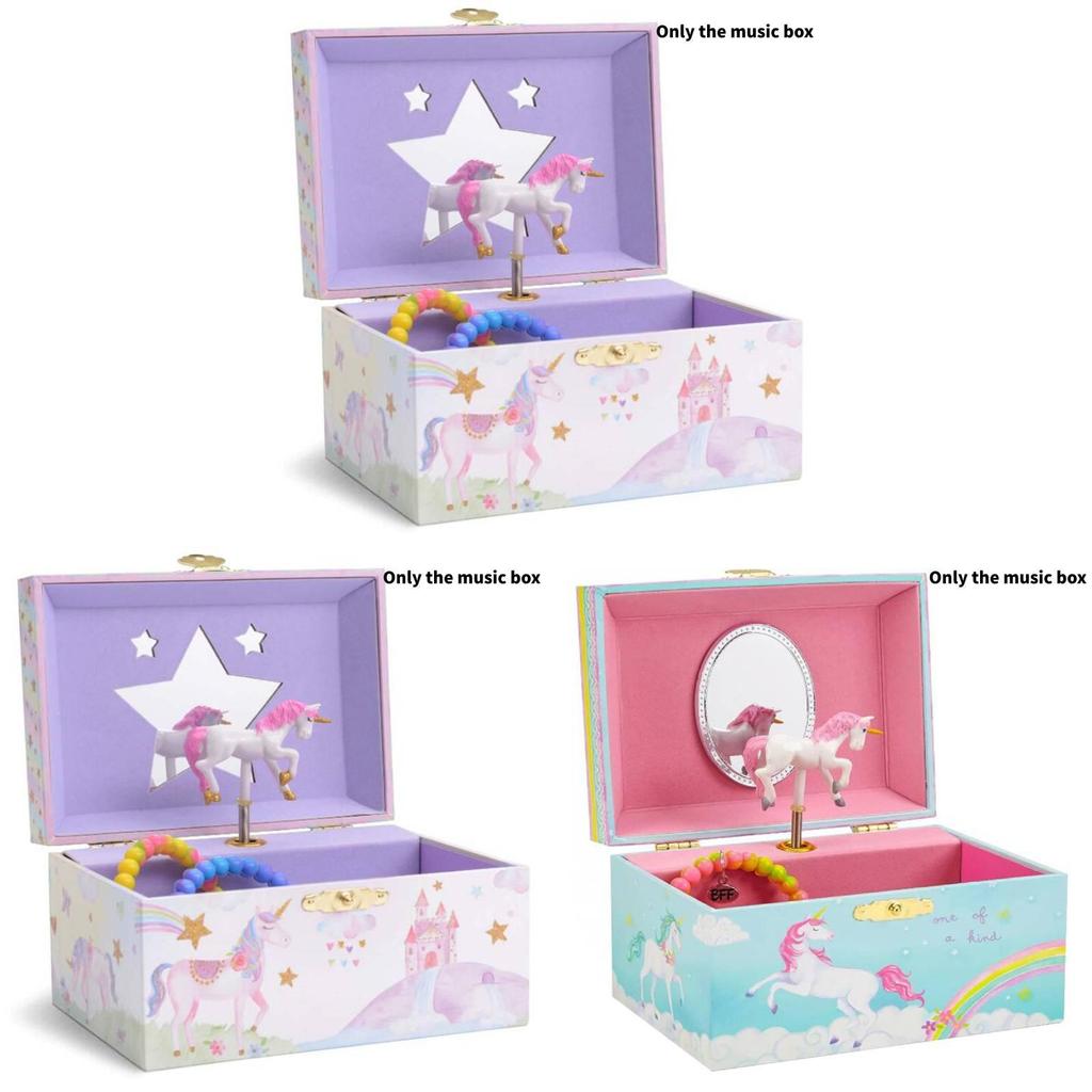 Unicorn Children's Music Box Jewelry Organizer New Year Birthday Gift Multifunctional Ce Certified