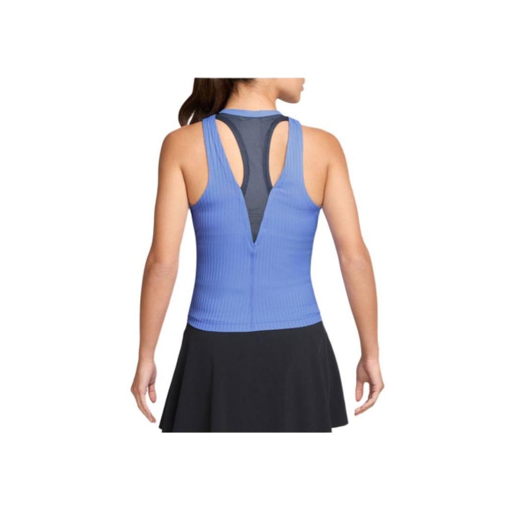 Nike Court Advantage Round Neck Ribbed Sleeveless Fitted Tank Top Women tops HJ8249-494