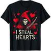 Valentine's Day Heart Stealer Grim Reaper Skull Romantic T-Shirt