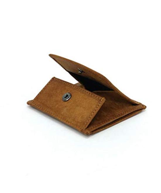 Sotto Pueblo Leather Card & Money Holder, Genuine Leather, Dark Brown, so-z-0253