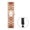 Square Wristwatch with Exquisite Beautiful Fashion Stainless Steel Watch Birthday Pink Women's Rhinestones Accessory, Formal, Business, Gift,
