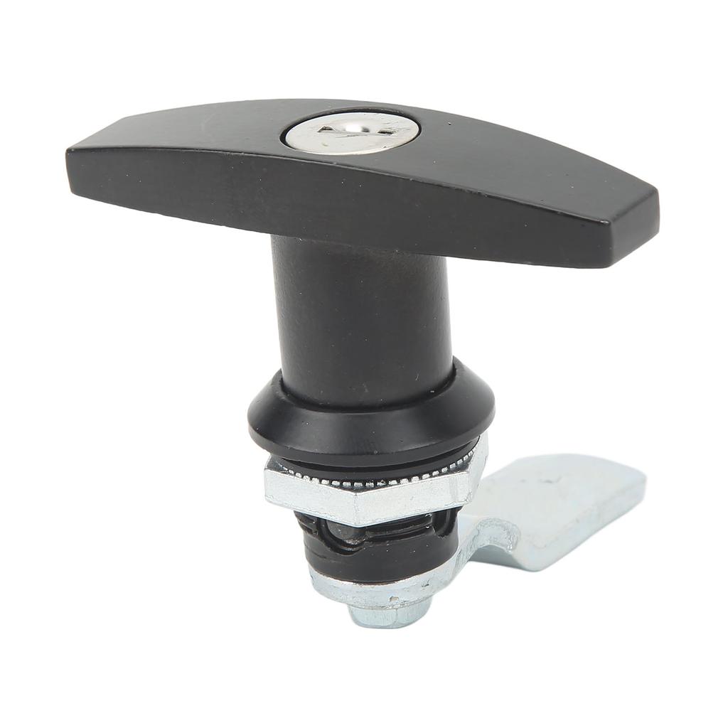 T Handle Door Lock Zinc Alloy T Handle Cabinet Latch for Garage Trailer Tool Box Black