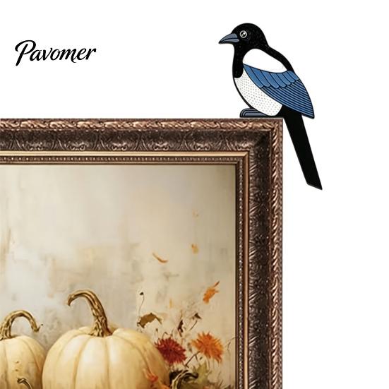 Easy Installation Corner Trim Bird Door Sign, Cute Wooden Hanging Ornament for Frame Snap in Furniture Accent Cabinet, Shape Wall Art Home,