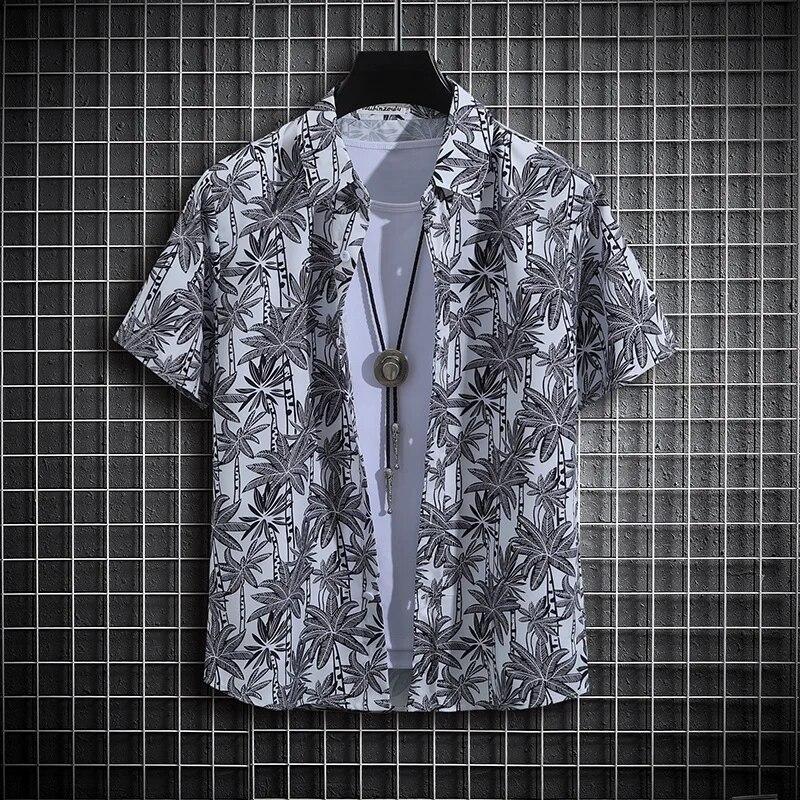 Men's Tropical Short Sleeve Fashion Printed Shirt  Unisex  Casual Tops