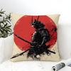 Classic And Handsome Shogun Samurai Pattern Pillow Case Linen Pillow Case Sofa Home Decor Cushion Cover Cushion Cove