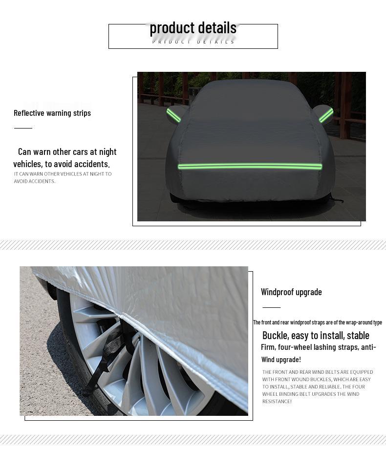 In-Stock Thickened Oxford Cloth Car Cover: Dust, Sun & Rain Protection