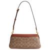 Coach Jet 25 Logo Vintage Leather Tote Crossbody Shoulder Bag Medium Women bags Brown CBA83-B4XHG