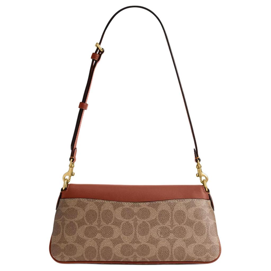 Coach Jet 25 Logo Vintage Leather Tote Crossbody Shoulder Bag Medium Women bags Brown CBA83-B4XHG