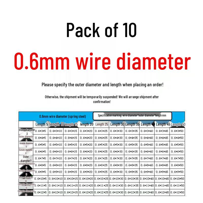 Sprężyna ściskana ze stali nierdzewnej 304 o wysokiej sprężystości