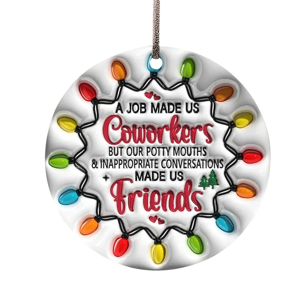 Friendship Lasting Pendant, Christmas Charm, Acrylic Pendant 2D