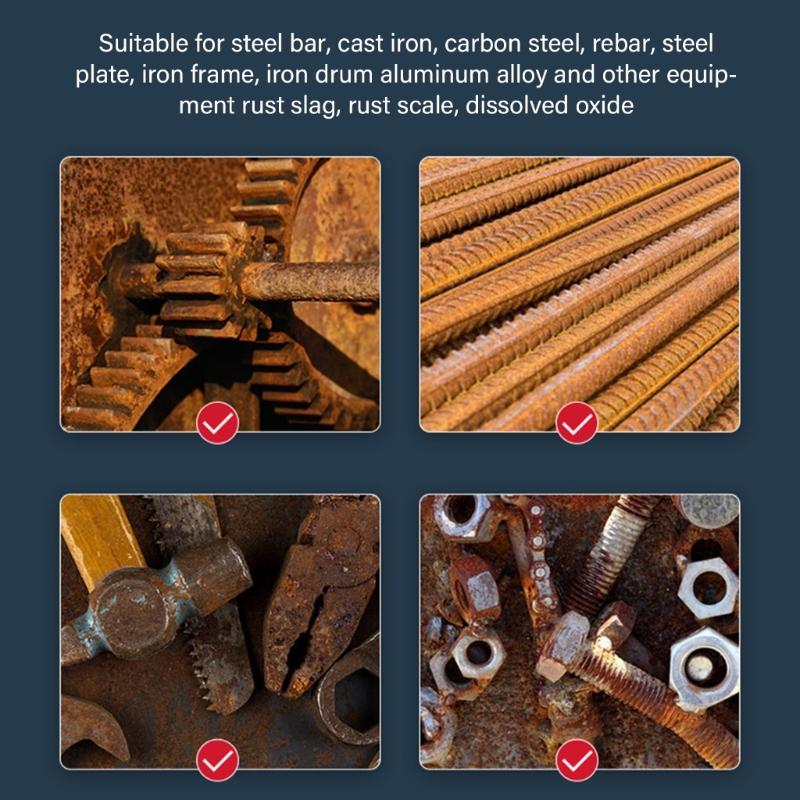 Kraftvoller Rostentferner für Metall Schneller Rostlöser für Stahl Formel Metallrostentferner Schnellwirkender Rostlöser