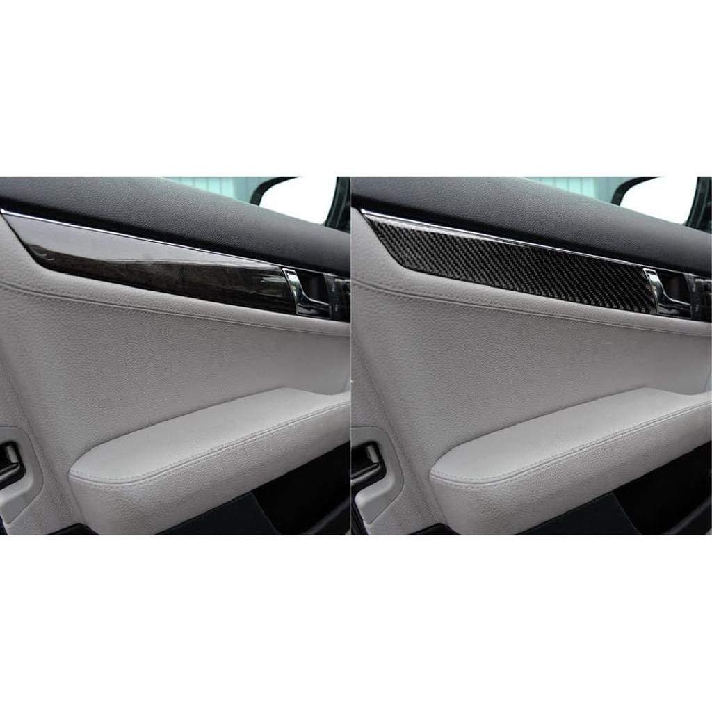 NVCNX Carbon Fiber Compatible with Mercedes-Benz C-Class W204 C250 C300 C350 C63 AMG 2008 2009 2010 2011 2012 2013 2014 Sedan Accessories Door Panel
