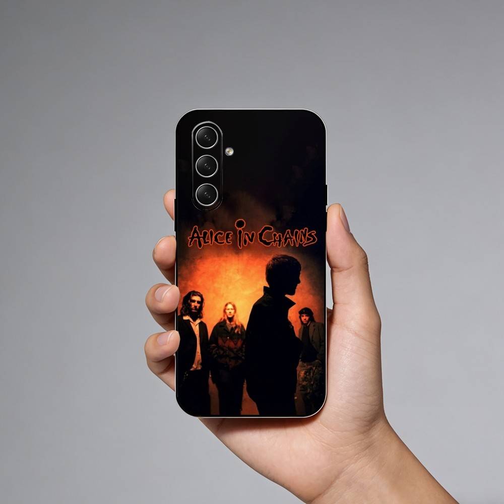 Band A-Alices In C-Chains Phone Case For Samsung Galaxy A73,A21s,A22,A31,A52,A53,A71,A41Soft Black Shell