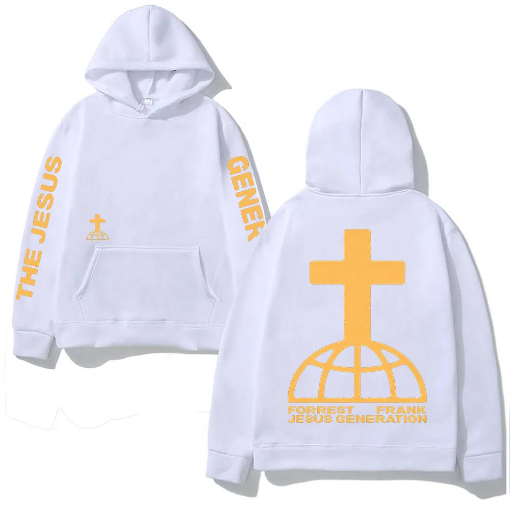 Forrest Frank 2026 Welttournee THE JESUS GENERATION Musterdruck Oberteile Herren Unisex Herbst Winter mit Kapuze Bequemer Kapuzenpullover