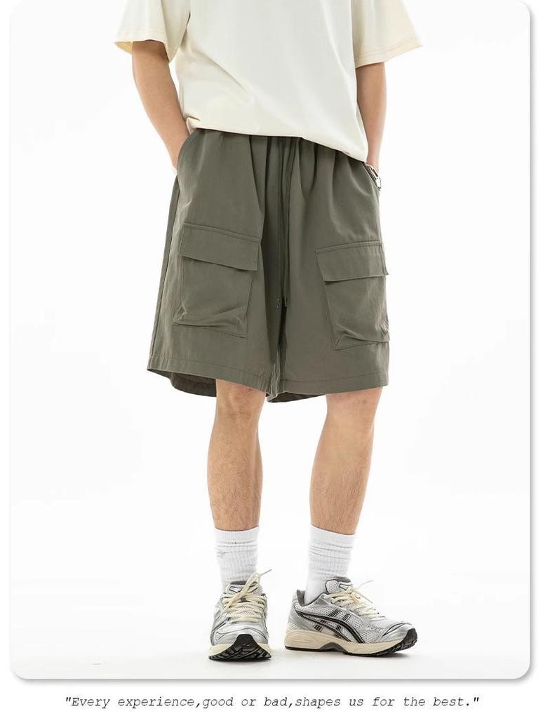 Men's Trendy Cargo Shorts - Mountain System Wide-Leg Loose Five-Point Summer Pants