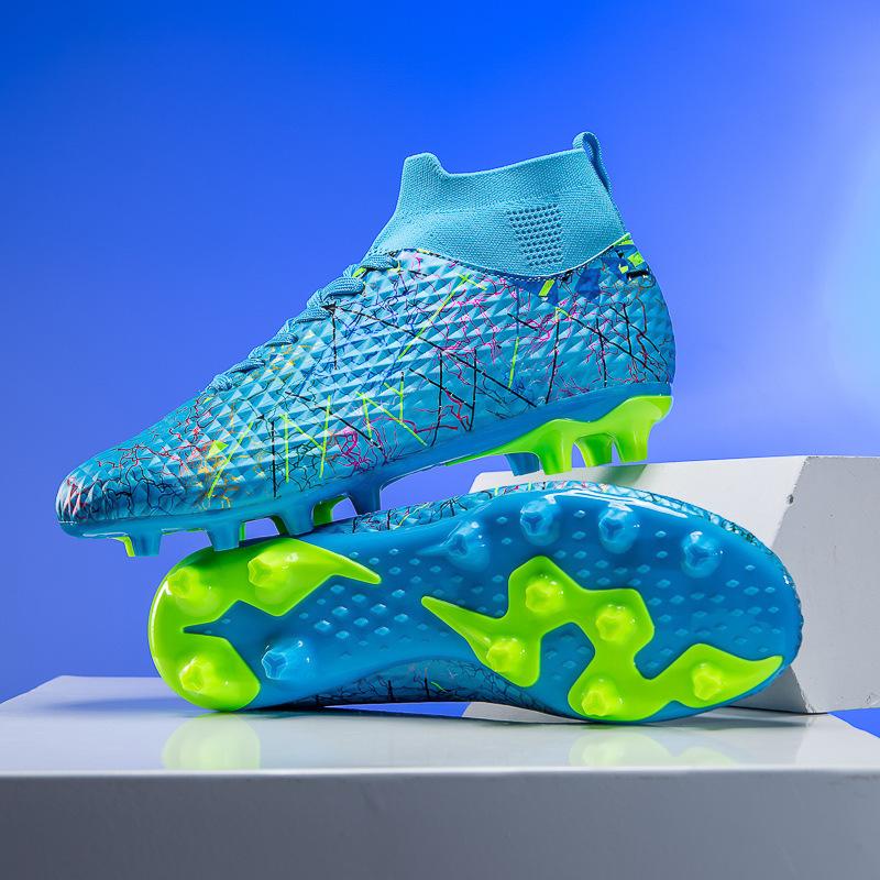 High-Top Football Shoes Broken Nails Long Nails Professional Grass Football Training Shoes Men'S Football Uppers