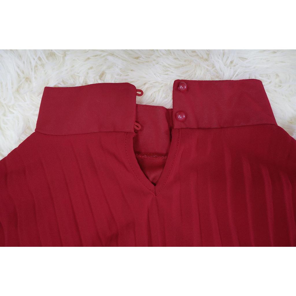 Women's Solid Color Batwing Sleeve Loose Chiffon Dress