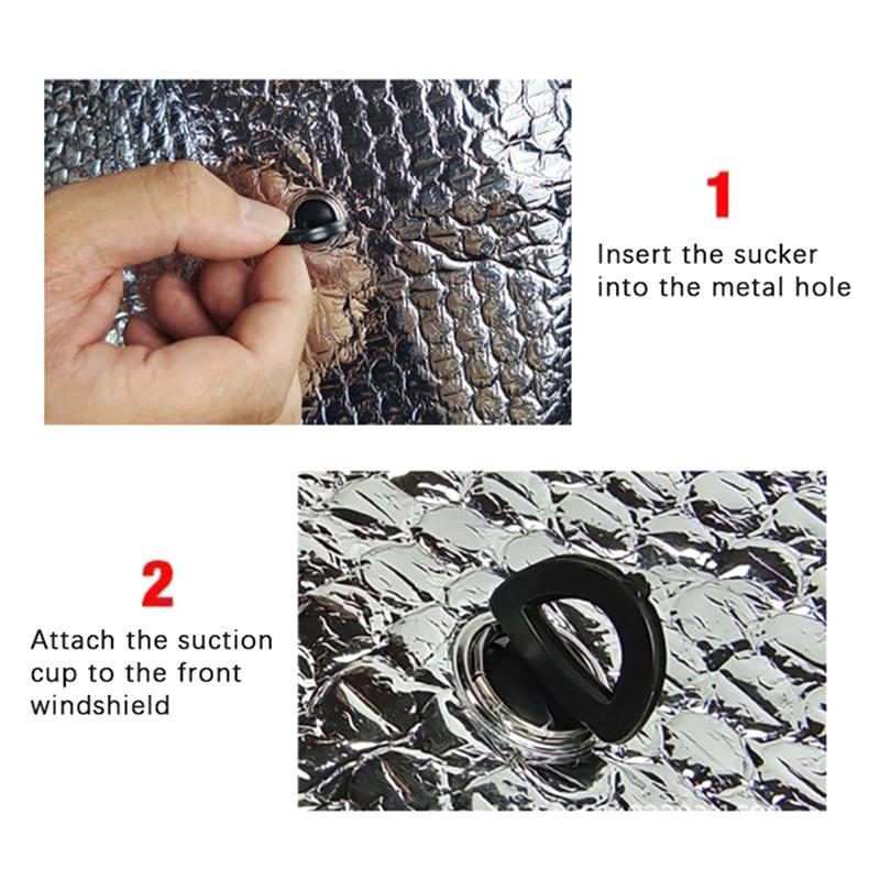 130/140Cm Bilvindu Sammenleggbar Solskjerm Visirdeksel Blokkerende Reflektor Bærbar Pustende Anti-UV Beskyttelse