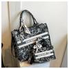 Tragbare Tragetasche Damen neue bedruckte Schultertasche groß, vielseitige lässige Umhängetasche im ausländischen Stil