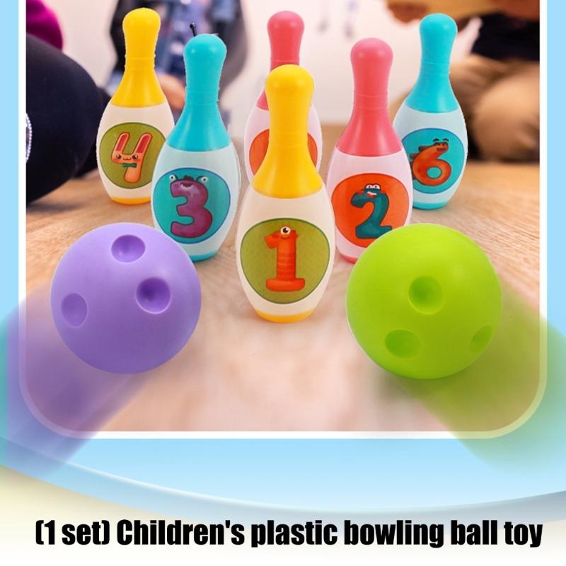 Children Bowling Toy Set for Indoor Family Fun and Coordination Skill with Bright Color Indoor Entertainment Activity