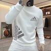 Men's Slim-Fit White Tiger Print Hoodie - Autumn/Winter 2025 Trendy Plus Velvet