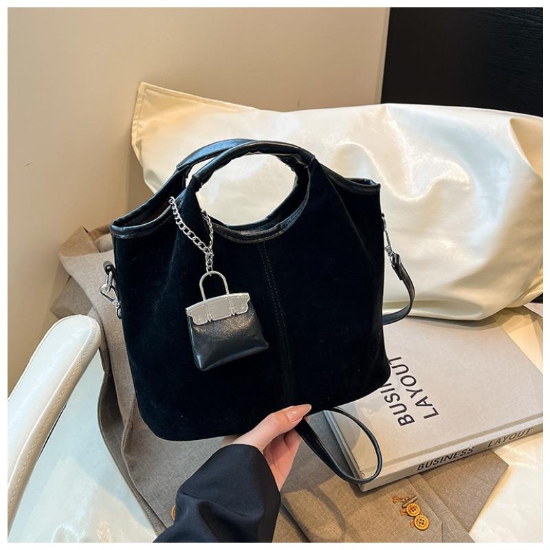 Suede Bag Women's Large-capacity New Autumn and Winter Versatile Retro Messenger Bag Commuter Tote Bag