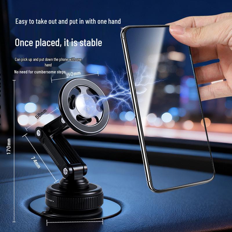 360° Rotation Magnetic Car Phone Holder with Vacuum Suction