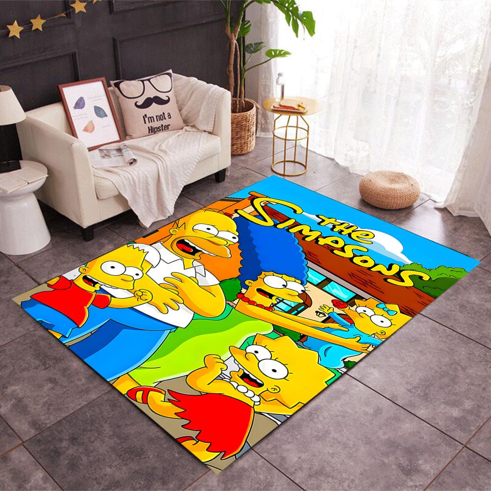 Tappeti Antiscivolo a Tema Mashup Simpsons Gta Vi - Arredamento per la Casa in Poliestere, Adatti per Camere da Letto, Soggiorni, Ingressi, Studi e Decorazioni