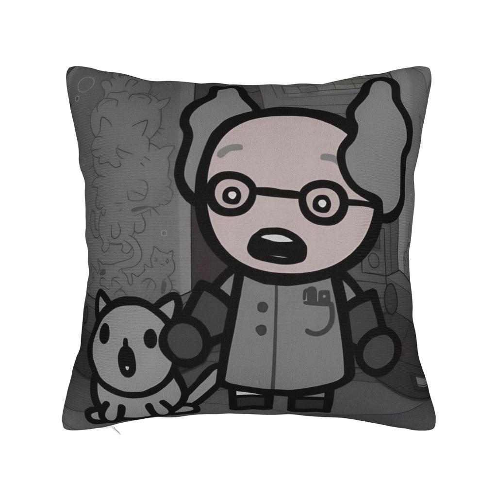 Mewgenics  Roguelike Hit Mutant Feline Square Pillow Cases  Cushion Covers Vintage Zipper Decor Pillowcase for Sofa cm