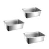 Cat Litter Box Pet Litter Tray Stainless Steel Large Container Sandbox Anti
