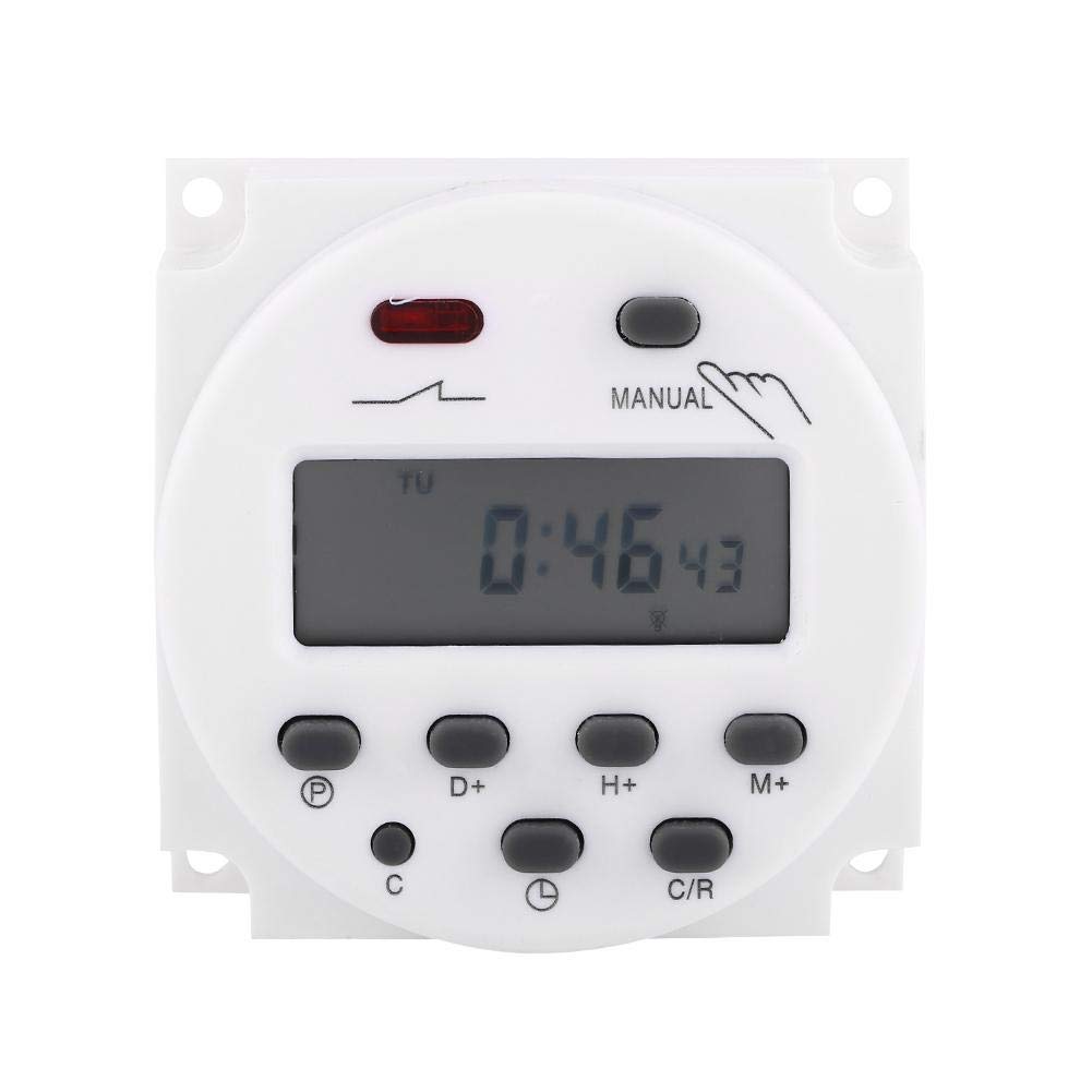 LCD Digital Time Switch Programmable Timer Weekly 17 On & 17 Off Relayator Timer 24VAC DC 110VAC 220VAC Selection Instruction Manual Included (24V)