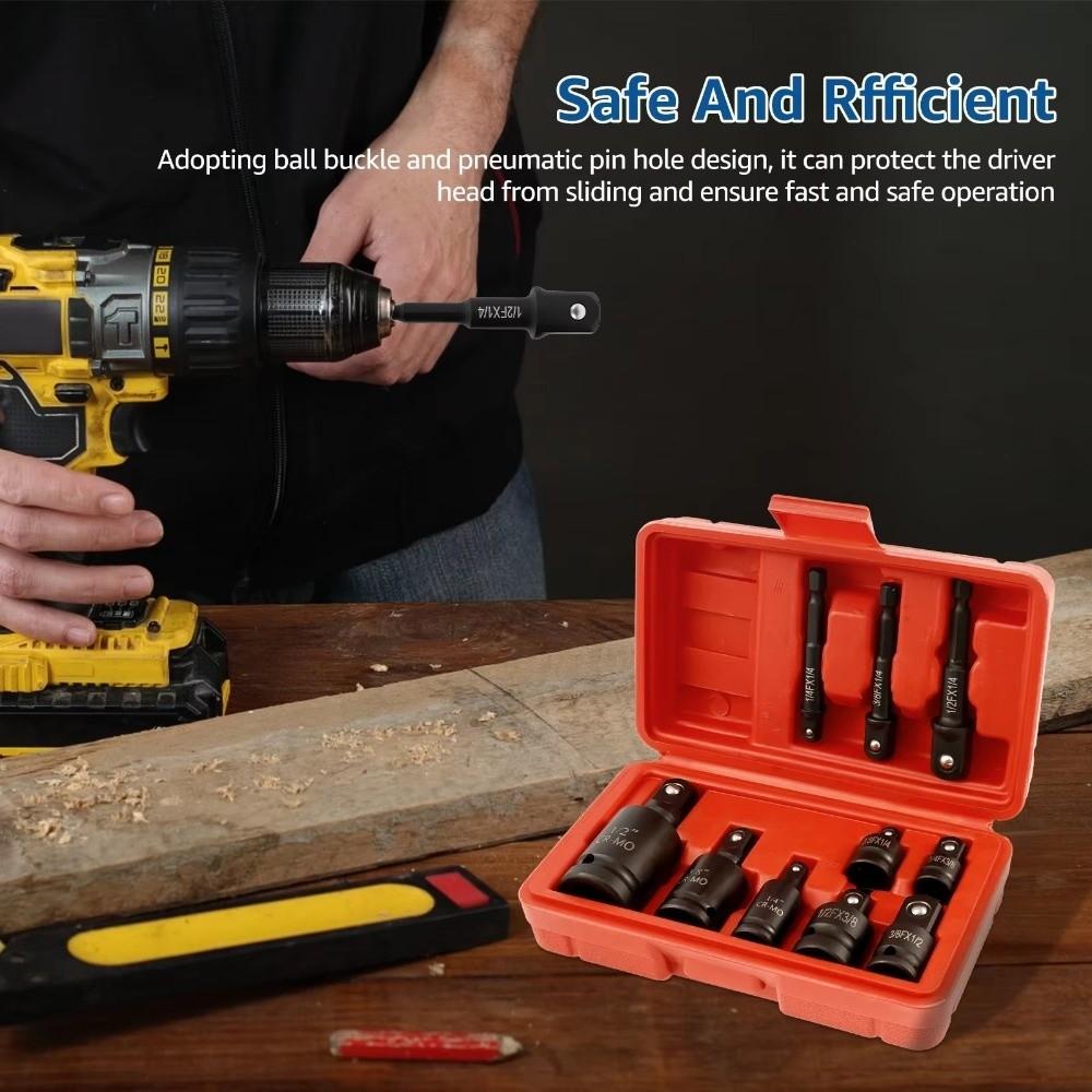 10Pcs/Set 12 Point Socket Sleeve Universal Drive Impact  Socket  Adapter Set  Mechanical Maintenance