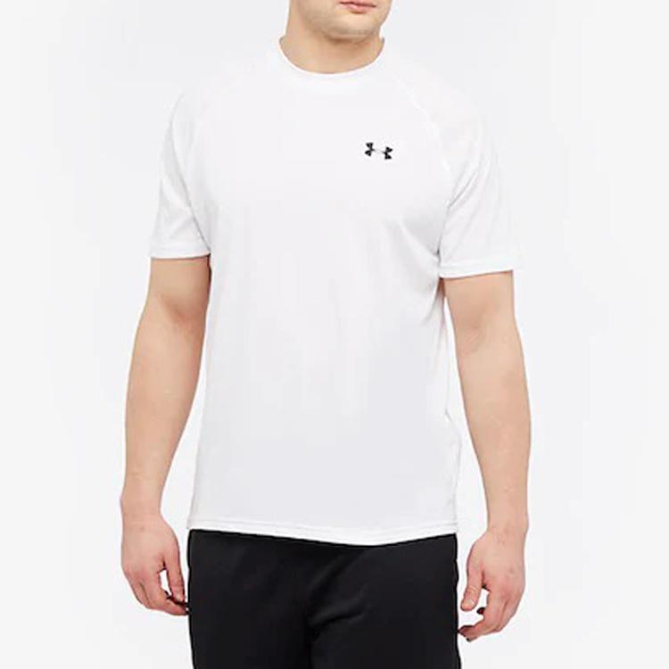Under Armour Quick-Dry Training Tech Crew Neck Short Sleeve T-Shirt Men Tops White 1228539-100